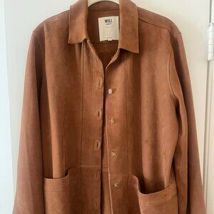 BRAND NEW NEVER WORN Sezane Will Jacket in Camel Suede Size M